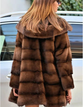 Women's Luxury Hooded Faux Fur Mid-length Jacket