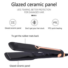 Professional Hair Straightener Ceramic Flat Iron Wide Plate Adjustable Temperature Hairstyler