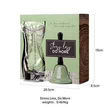 BespritGift Creative Glass Beer Mug 400ml Hand Bell Novelty Gift Set Humor Relax Design for Men & Beer Lovers Unique Drinkware