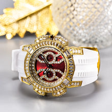 MISSFOX New Red Quartz Watch For Men Luxury Hip Hop Streetwear Clock Waterproof watches AAA Quartz Men's Wristwatches
