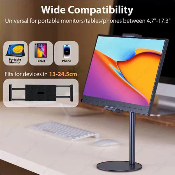 Portable Monitor Stand Adjustable Height Desktop Monitor Bracket for 4.7-17.3 inch Phone Support Holder