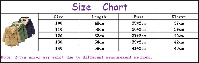Winter Kids Clothes Plus Velvet Thicken Warm Jacket for Girls Casual Zipper Boys Outerwear Solid Versatile Children's Clothing