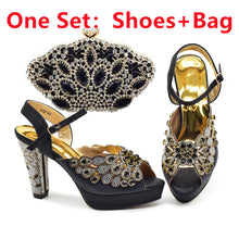 New Pumps for Women Designer Peep-Toe Luxury Wedding Hollowed Out Design Bag and Shoes Matching Set Shoes for Bride Wedding