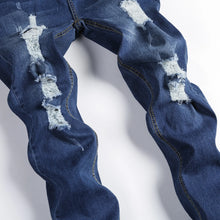 2025 New Fashion Street Style Ripped Skinny Jeans Men Vintage wash Solid Denim Trouser Mens Casual Slim fit pencil denim Pants