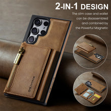 DG.Ming RFID Blocking Retro Flip Leather Case For Samsung Galaxy S25 S24 S22 S23 Ultra S24 FE Wallet Magnetic Cover Detachable