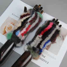 2025 New Brand Style Top Quality Women's 100% Winter Warm Real Mink Fur Knitted Half Finger Gloves Girls Typing Mittens