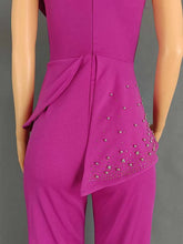 High Waist Strapless Jumpsuit Rivet Collar Lady Evening and Party Tube Top Jumpsuit for Women Elegant Sexy Birthday Jumpsuit