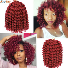 3 Packs Wand Curl Jamaican Bounce Crochet Hair 8inch T Purple 27 30 350 Bug Ombre Blonde Synthetic Jumpy Wand Curly Hair 60Roots