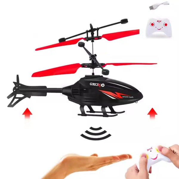Crash Resistant Remote Control Aircraft Induction Helicopter Dual-mode Suspended Drone Toy with Lighting