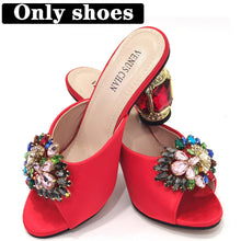 2022 Yellow Color Luxury Rhinestone Heel Fashion Party Women's High Heels Elegant Evening Sandals Wedding Bags and Shoes with