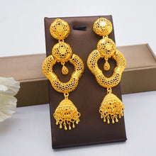 Bohemia Long Tassels Earrings African Dubai Gold Color Drop Earrings For Women Pendant Stud Earrings Wedding Jewellery Gifts