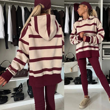 2024 Autumn and winter new casual loose solid color printed hoodie set home clothing 2-piece pantsuit women's clothes