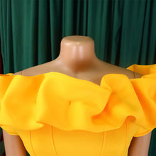 Plus Size Summer Sleeveless Dress Women Ruffle Pleated Off Shoulder Elegant Modis Ladies Dresses Slim Bodycon Ruffle Woman Dress