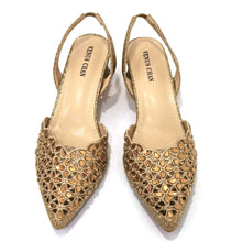 Women's Hollowed Out Embroidery Rhinestone Italian Design Shoes and Bags Set
