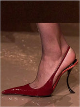 2025 Summer New Women's Slimming High Heel Sandals Fashion Pointed Party Wedding 34-43 Women's Large Sandals