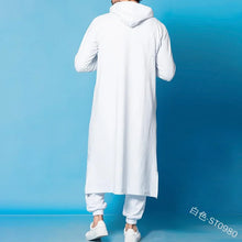 5XL Men's Sweatshirt Long Sleeve Hooded Drawstring Long Sweatshirt Vintage Striped Pockets Robe Man Casual Tops