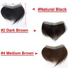 16x2cm Human Hair Toupee Men Forehead Hairpiece Patch Hairline Invisible Seamless Ultra Thin Skin PU Men's Capillary Prosthesis
