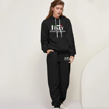 Women's Pants Suit Print Casual Hooded Sweatshirt Set Tracksuit