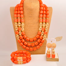 artifical coral beads nigerian jewelry sets for woman weddings