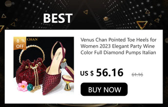 Venus Chan Black Hollow Design With Pointed Shoes And Fashion Three-Dimensional Bag Cozy Rhinestones Are Suitable For Parties