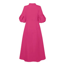 Plus Size 5XL VONDA 2024 Elegant Party Maxi Dress Fashion Women Lantern Sleeve Buttons Big Swing Sundress Casual Solid Robe