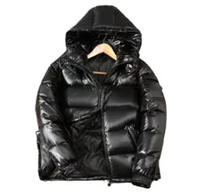 High Quality Outdoor Windproof Hooded Shiny Down Mens Jackets