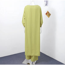 Casual Pants Set Women Loose Irregular O-neck Half Sleeves Pullover  Wide Leg Pants Sets Female Spring Summer Stylish Suit Lady