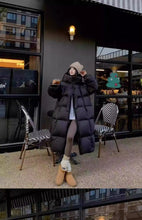 Women's Fashionable Long Winter Hooded Parka Jacket