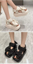 2024 New Genuine Leather Summer Luxury Sandals Casual Work Checkered Beach Shoes Vacation Fashion Women's Shoes zapatos de mujer