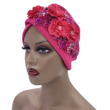 Elegant African Turban Cap with Shiny Rhinestone Ready to Wear Nigeria Auto Gele Headtie Party Women's Head Wrap Bonnet Turbante