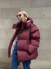 Women's Winter Cotton Loose Puffer Padded Solid Parkas Coat Female