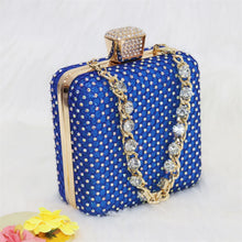 Nigeria Popular New Elegant R.Blue Crinkled Fabric Tote Handle Simple And Versatile Exquisite Party Shoes And bag Set