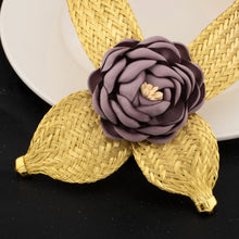 2025 New High Quality African Big Purple Flower Pendant Women Jewelry Set Dubai Gold Plated Luxury Thick Collar Necklace Earring