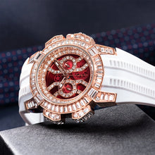 MISSFOX New Red Quartz Watch For Men Luxury Hip Hop Streetwear Clock Waterproof watches AAA Quartz Men's Wristwatches