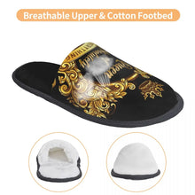 Custom Queen Of Absolutely Everything Gold Baroque Soft Memory Foam House Slippers Women Comfy Warm Anti-skid Sole Slipper