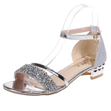 2024 New Fashion Women's Sandals Gold and Silver Low Heel Casual Shoes Women Open Toe Summer Light Fashion Women's Shoes