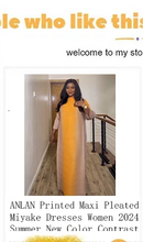 ANLAN Miyake Pleated Maxi Long Dress Mesh Petal Sleeve Half Turtleneck Formal Dresses for Women 2024 New Hot Sales 6KK9927