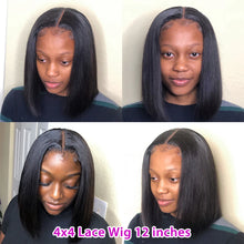 Brazilian 13*4 Lace Front Wig Short Human Hair Wigs Remy Hair 4*4 Lace Short Bob Straight Wig Wigs for Women Swiss Lace QT Hair