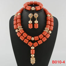 Traditional Nigerian Wedding Artificial Coral Beads Bridal Jewelry Sets African Beads Jewelry Necklace Set