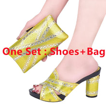 New Arrival Green Color Italian Shoes with Matching Bags Shoes and Bag Set African Sets 2024 Shoe and Bag Set for Party In Women
