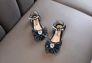 New Spring Kids Shoes Summer Children's Bow Rhinestone Girl Princess Sandals Fashion Baby Non-slip Sandals H795