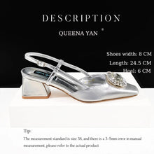 Queena Yan High-end Matching! Elegant Women's Shoes and Bag Shiny Big Rhinestone Wedding OL Luxury Fashion Shoes Good Quality