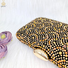 QSGFC Italian Design Fashion Crystal Sandals Nigeria Africa Popular High Heel Shoe Bag Set Casual Versatile Fish Mouth Shoes