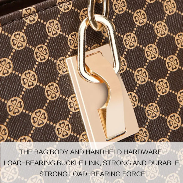 KISMIS 6PCS Printed Handbag Large Capacity Tote Bag Commuter Bag Single Shoulder Slanting Cross Bag Mother Bag