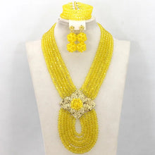 New African Jewelry Set Orange Nigerian Wedding African Beads Jewelry Set Crystal New Bridal Jewelry Set   ABS065