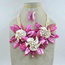 new !!  Latest Design Shell Flowers Wedding Crystal Necklace Women Fashion Necklace  20