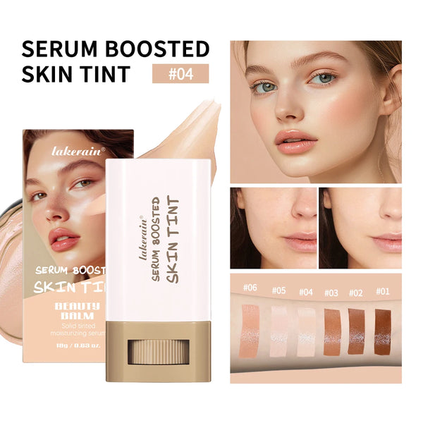 Stick Foundation Balm Serum Boosted Skin Tint Stick Smooth Plumper High Coverage Travel Bronze Foundation Stick Make