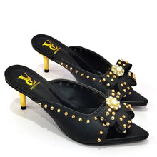 2022 Rivet Style  Women Shoes and Bag to Match in Color matching High Quality Nigerian Design Matching Shoes and Bag