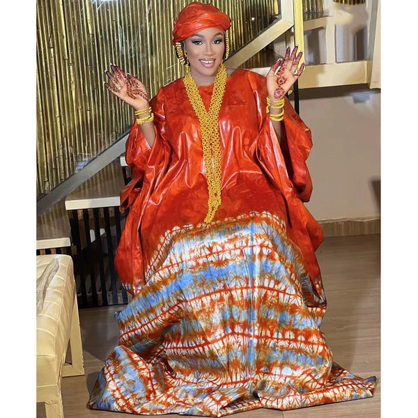 African Dresses For Women Wedding Bride Party Plus Size Traditional Print Riche Dashiki