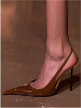 2025 Summer New Women's Slimming High Heel Sandals Fashion Pointed Party Wedding 34-43 Women's Large Sandals